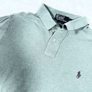 Polo Ralph Lauren Vintage X-Large Green Short Sleeved Polo Shirt Custom Fit